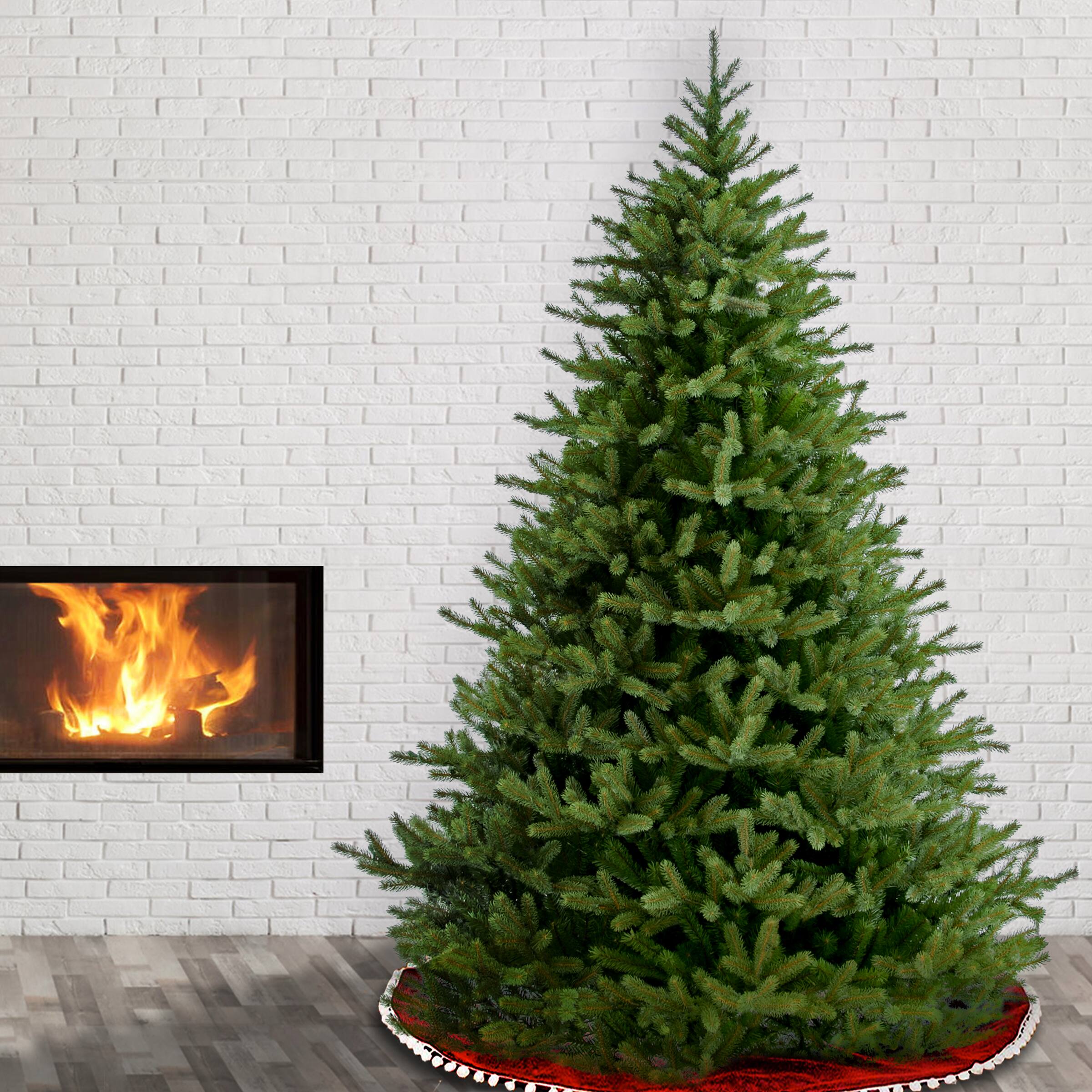 7 ft. Unlit Feel Real&#xAE; Norway Fir Hinged Artificial Christmas Tree